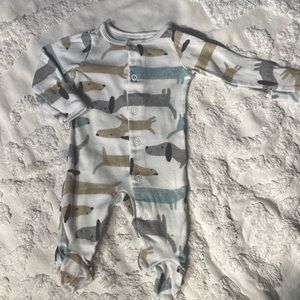 Dogs Footed Pajama - Newborn